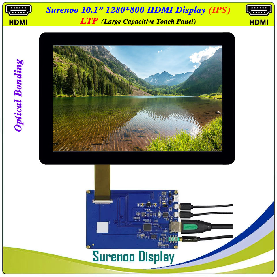 Raspberry Pi 10.1 Inch Capacitive Touch Screen Ips - 10.1 
