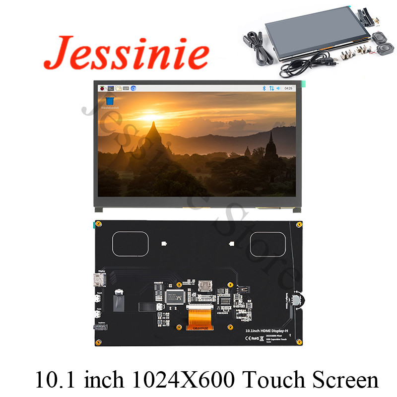 Raspberry Pi 10.1 Inch Capacitive Touch Screen Ips - 10.1 بوصة وحدة عرض LCD متوافقة