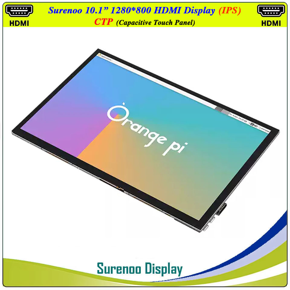 Raspberry Pi 10.1 Inch Capacitive Touch Screen Ips - شاشة عرض LCD مقاس 10.1 بوصة