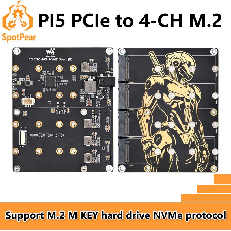 Argon One V3 M.2 Nvme Case - Raspberry Pi 5 PCIe إلى 4-CH
