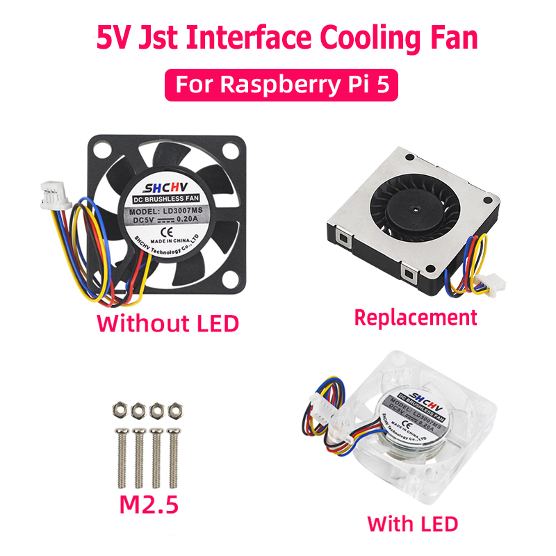 Raspberry Pi Water Cooling Kit - 5 فولت مروحة التبريد واجهة JST