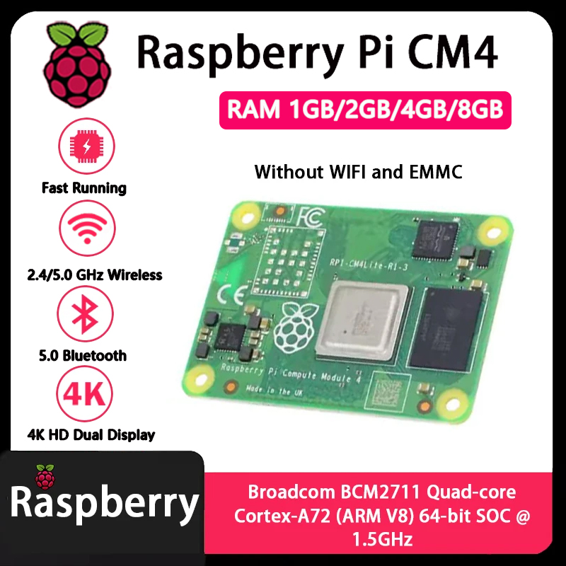 وحدة معالجة راسبيري باي CM4 بذ - مراجعة Raspberry Pi Compute Module 4 8Gb 32Gb Emmc وسعره