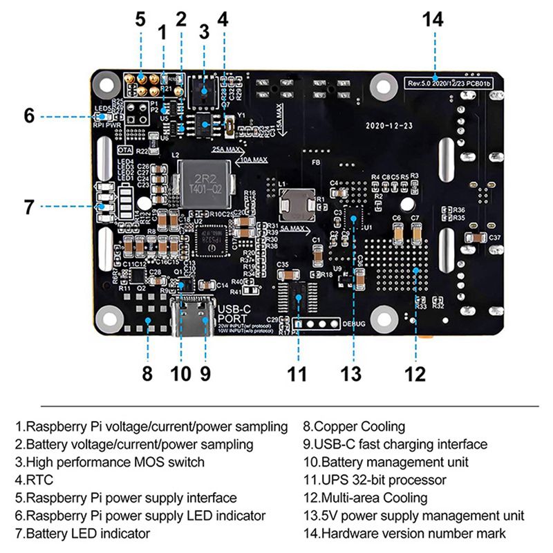 لوحة توسعة إمداد الطاقة غير ال - مراجعة Raspberry Pi Uninterrupted Power Supply Ups 18650 وسعره