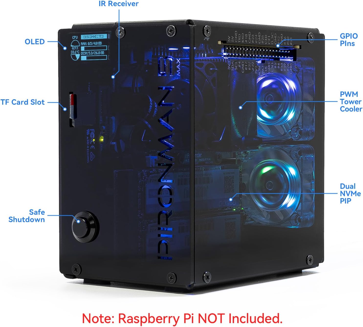 علبة كمبيوتر Pironman 5-MAX مز - مراجعة Raspberry Pi Ai Kit Hailo-8L وسعره