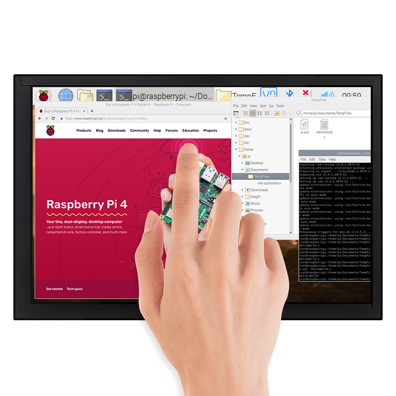 شاشة لمس 10.1 بوصة لجهاز Raspb - مراجعة Raspberry Pi 10.1 Inch Capacitive Touch Screen Ips وسعره