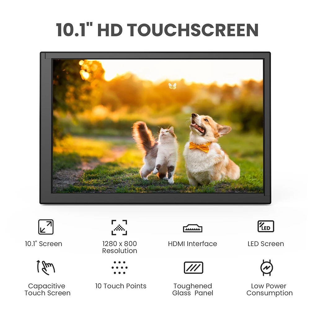 شاشة لمس سعوية من Eyoyo مقاس 1 - مراجعة Raspberry Pi 10.1 Inch Capacitive Touch Screen Ips وسعره