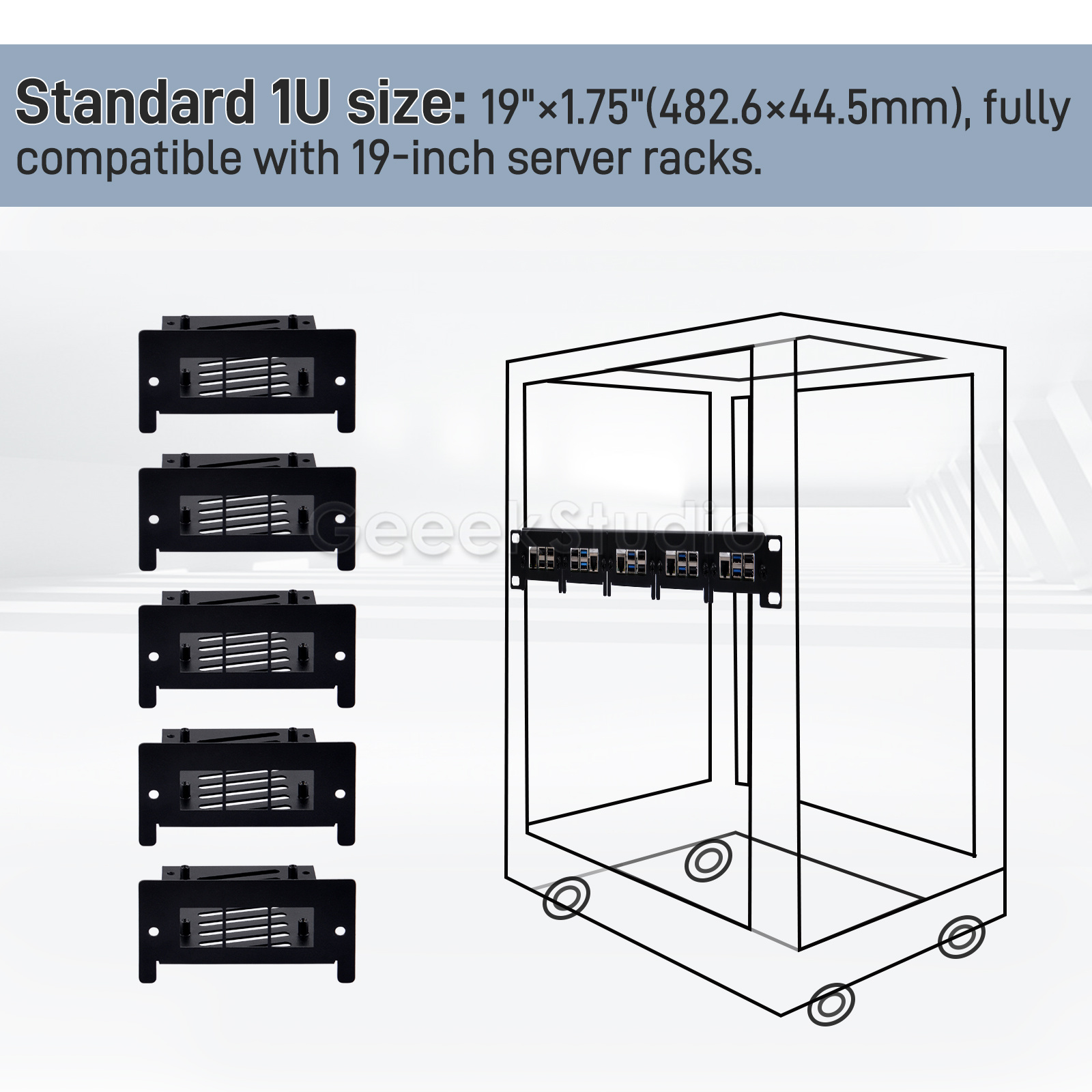 حامل حامل 1U لـ Raspberry Pi 5 - مراجعة Raspberry Pi Rackmount 1U 19 Inch وسعره