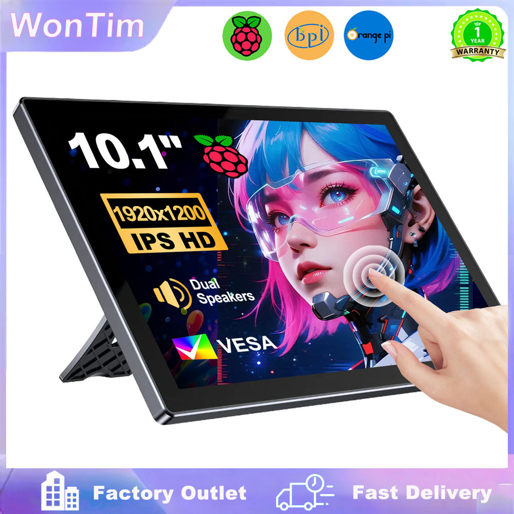 شاشة عرض راسبيري باي 5 4/3/B/B - مراجعة Raspberry Pi 10.1 Inch Capacitive Touch Screen Ips وسعره