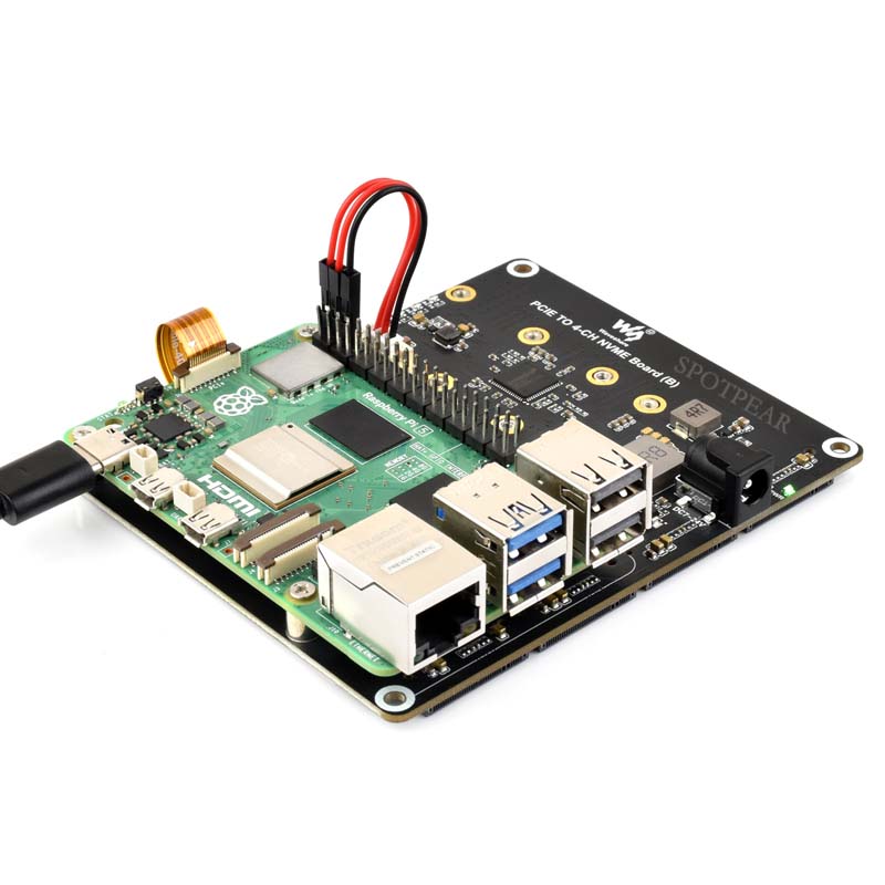 Raspberry Pi 5 PCIe إلى 4-CH M - مراجعة Argon One V3 M.2 Nvme Case وسعره