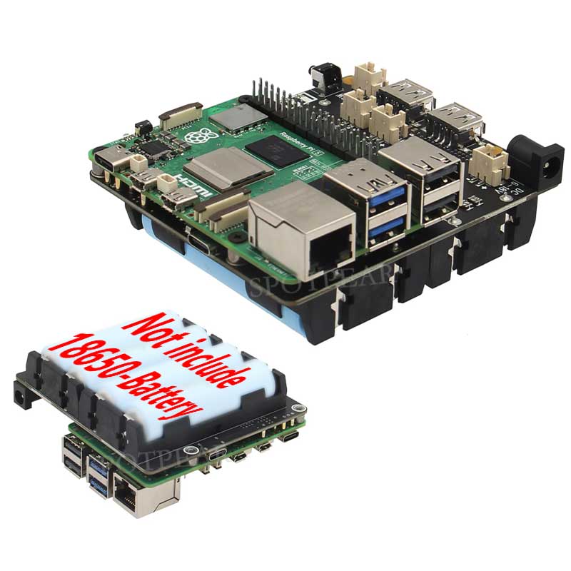 لوحة X1202 Raspberry Pi 5 UPS  - مراجعة Raspberry Pi Uninterrupted Power Supply Ups 18650 وسعره