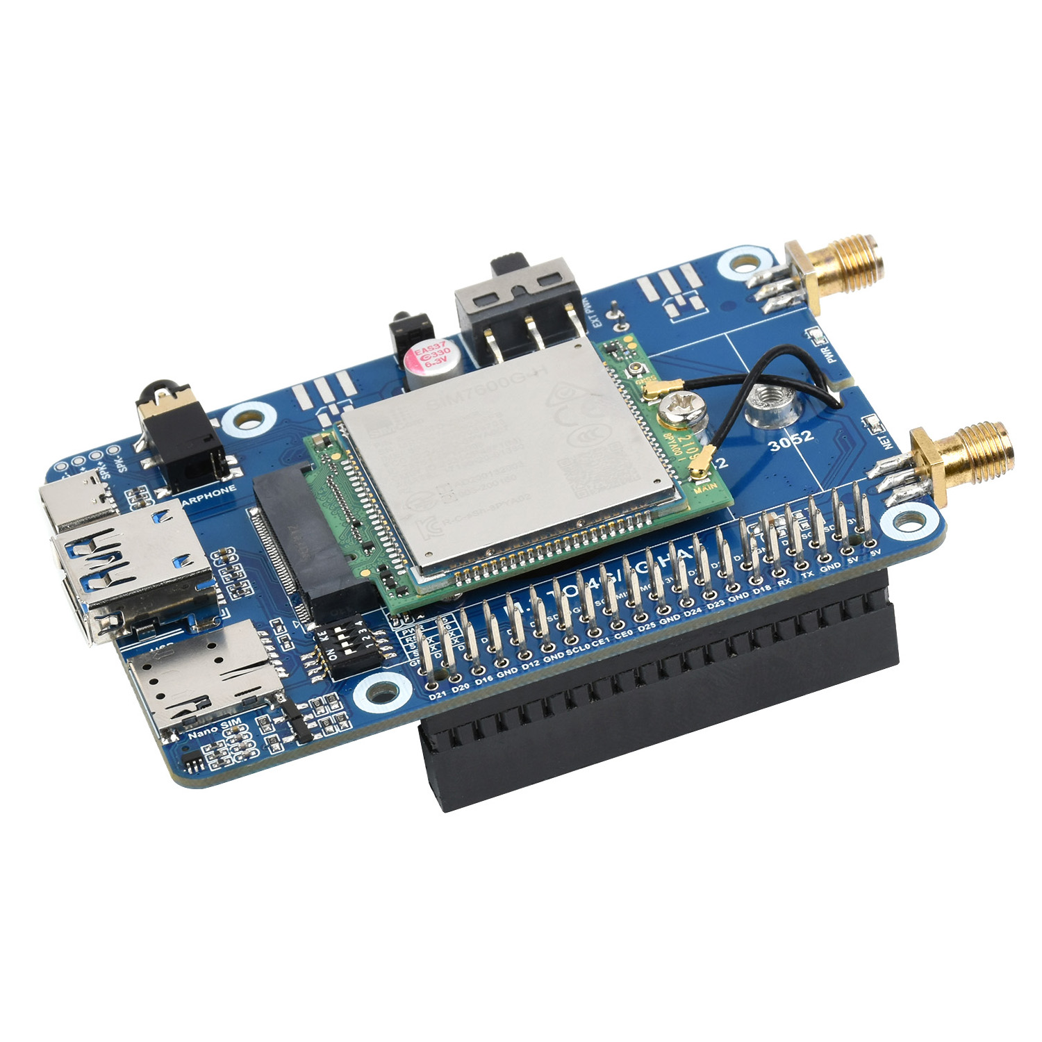 لوحة توسعة VivaChip Tech4G LTE - مراجعة Raspberry Pi 4 8Gb Ram Kit وسعره
