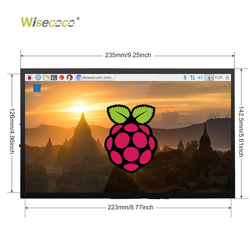 شاشة عرض Wisecoco مقاس 10.1 بو - مراجعة Raspberry Pi 10.1 Inch Capacitive Touch Screen Ips وسعره
